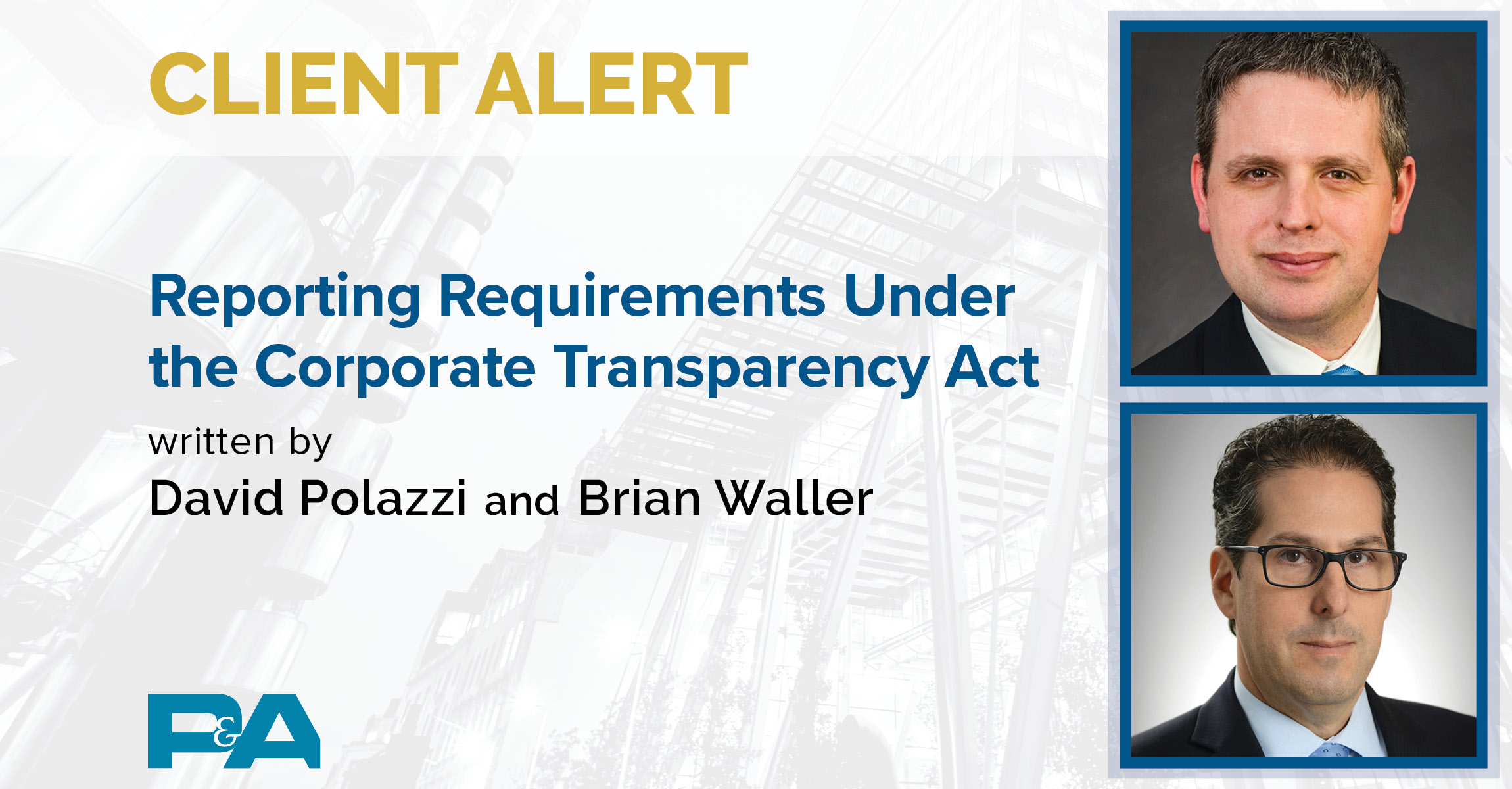 Reporting Requirements Under the Corporate Transparency Act | P&A